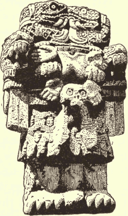 Stone Idol: Mexico. (From Photograph.) Illustration.
