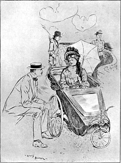 A little group about the Sea Lady&rsquo;s bath chair.