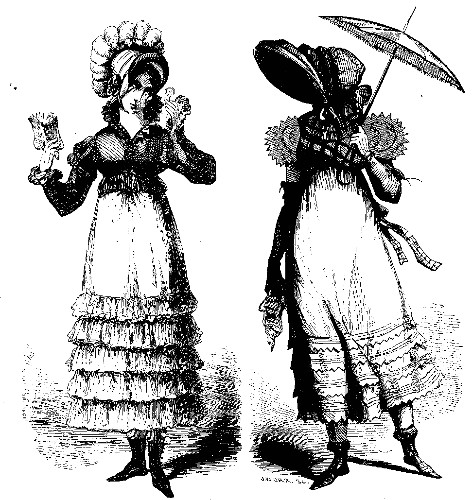 LADIES' FASHIONS IN PARIS FORTY YEARS AGO.