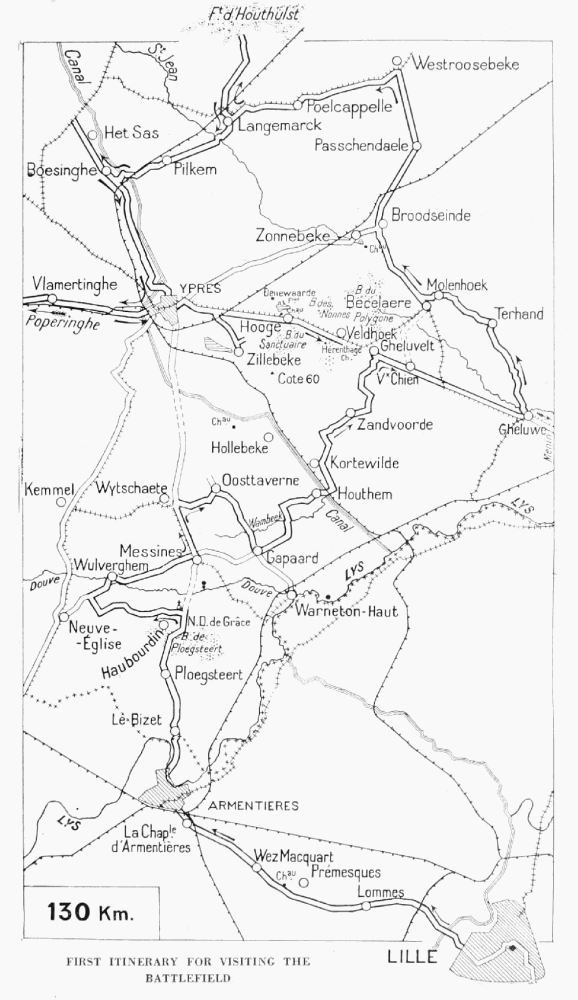 FIRST ITINERARY FOR VISITING THE
BATTLEFIELD
