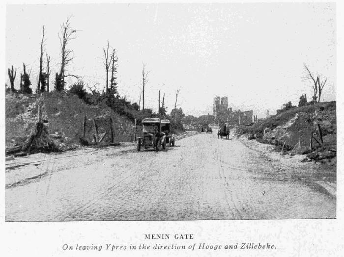 MENIN GATE
On leaving Ypres in the direction of Hooge and Zillebeke.