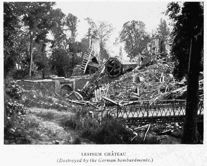 LESTREM CH�TEAU
(Destroyed by the German bombardments.)
