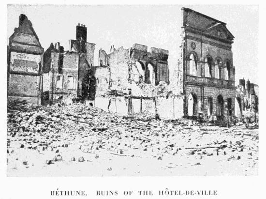 B�THUNE. RUINS OF THE H�TEL-DE-VILLE
