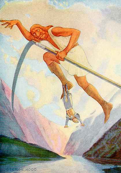"THE RICH MAN HAD TO GO ALONG HANGING TO HIM LIKE
A HAWSER."