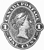 1 cent newpaper wrapper stamp design, 1882.