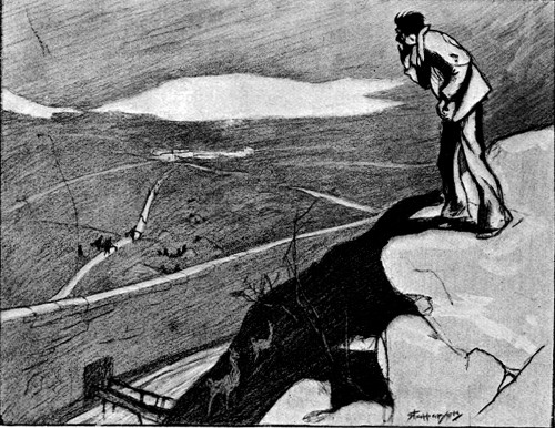 "NU&Ntilde;EZ STOOD FORWARD AS CONSPICUOUSLY AS POSSIBLE UPON HIS
ROCK."