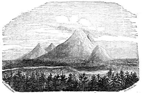 A
mountain seen from a distance