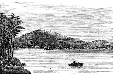 A
boat on a lake