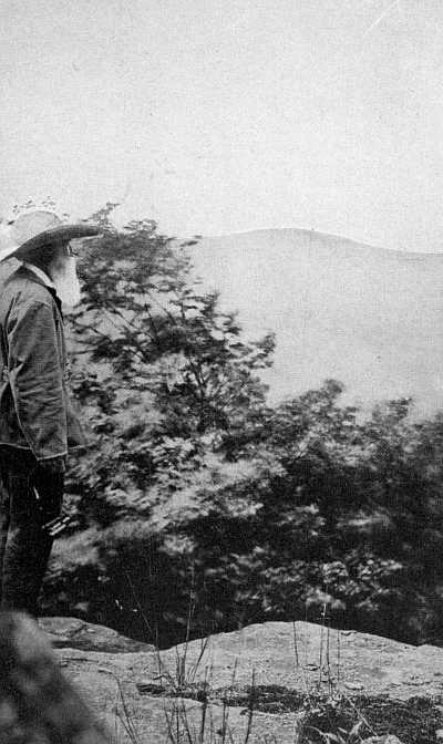 ON THE SUMMIT OF THE OLD CLUMP, LOOKING IN THE VALLEY
BELOW "WHERE SWEATING FORMS AND BRONZED ARMS
REAP IN THE LAND'S INCREASE"