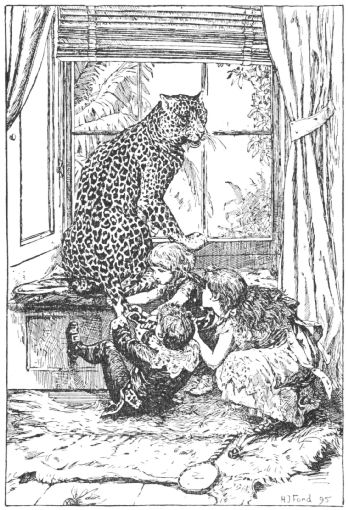 The three children try to get Sa&iuml; to move from the window seat