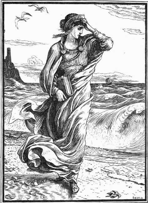 "Then the Princess left the cave and wandered down to the
sea-shore."&mdash;P. 178.