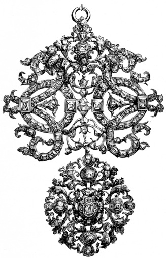 BREAST ORNAMENT SET WITH DIAMONDS. SPANISH, LATE 17TH
CENTURY. SOUTH KENSINGTON MUSEUM.