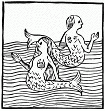FIG. 20.&mdash;Sirens. From the “Ortus Sanitatis.” Venice,
1511.