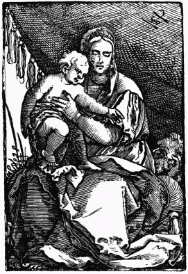FIG. 49.&mdash;Virgin and Child. From a print by Hans Sebald
Behaim.