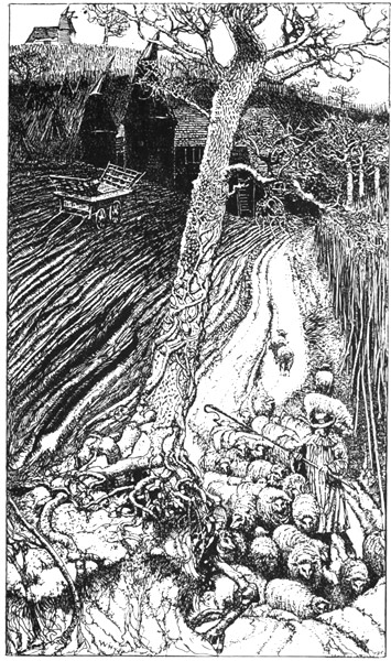 THE SHEEP IN THE NARROW LANES, OR THE LEANING
CONES OF THE HOP-KILNS AGAINST THE SKY