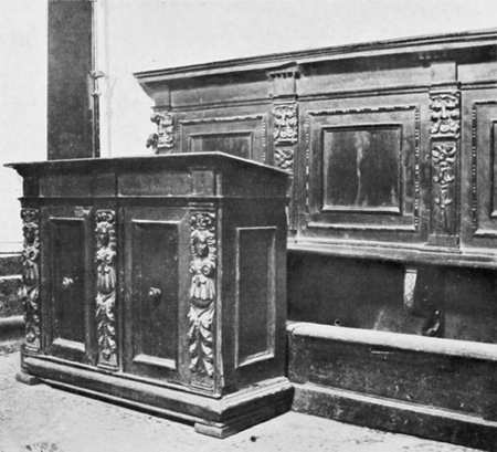 BAGNI DI LUCCA — S. PIETRO A CORSENA: ORATORIO DELLA MADONNA DEL SOCCORSO.
BANCHI E POSTERGALI IN LEGNO INTAGLIATO. (SEC. XVII).