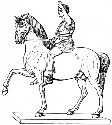 Fig. 301.&mdash;Equestrian Statue of Nonius Balbus, Jun.
(Sculptor unknown.)