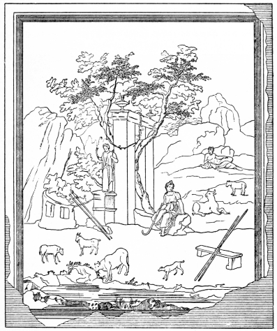 Fig. 309.&mdash;Landscape-painting from Pompeii.