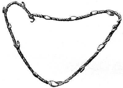 Fig.
435.&mdash;Single-strand medicine cord (Zuñi).
