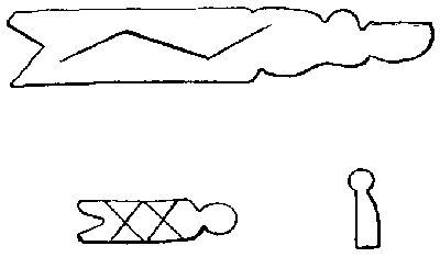 Fig. 443.&mdash;Tzi-daltai amulet (Apache).
