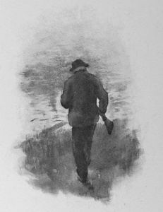 Uncle Jethro limbered his stiffened knees and went
chuckling down the bank