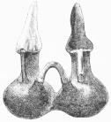 No 105. Singular Double Vase from the lowest Stratum
(13-14 M.).