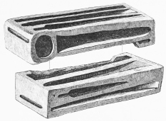 No. 175. A Mould of Mica-schist, for casting various
metal Instruments (Tower, 8 M.).