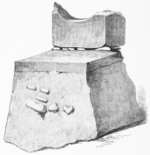 No. 188. Great Altar for Sacrifices, found in the depths
of the Temple of Athena (1/23 of the real size).