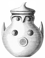 No. 207. Terra-cotta Vase with helmeted image of the
Ilian Athena (6 M.).