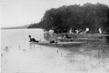 CANOE VOYAGING ON THE AMAZON: A NOONDAY REST.

To face p. 96.