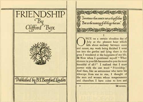 “FELLOWSHIP” BOOK. TITLE AND OPENING PAGES DESIGNED BY
JAMES GUTHRIE LETTERING BY PERCY J. SMITH. PUBLISHED BY MESSRS. B. T.
BATSFORD LTD.