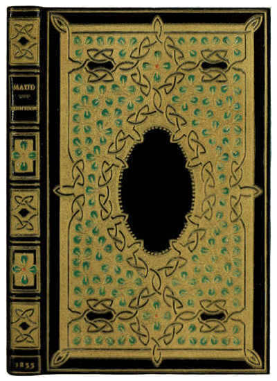 BOOKBINDING IN BLUE LEVANT MOROCCO, WITH INLAY AND GOLD
TOOLING. BY ZAEHNSDORF