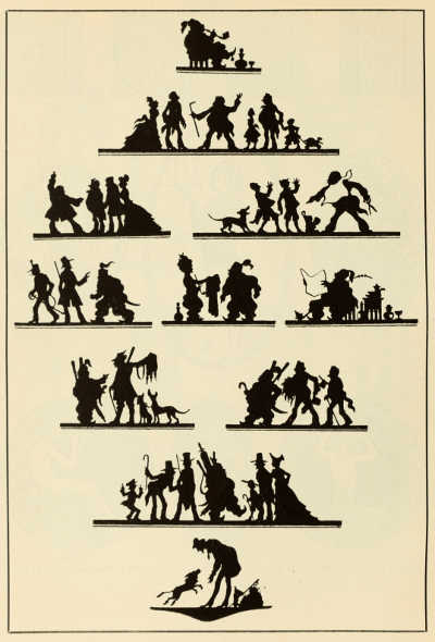 HEAD-PIECES BY EMIL PREETORIUS FOR DAUDET'S “TARTARIN DE
TARASCON.” PUBLISHED BY DER GELBE VERLAG, MÜNCHEN-DACHAU