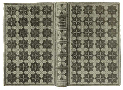 BOOKBINDING IN GREEN MOROCCO, WITH GOLD AND BLACK
TOOLING DESIGNED BY P. A. DEMETER, EXECUTED BY HÜBEL AND DENCK