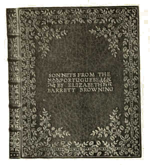 BOOKBINDING IN GREEN SEALSKIN, WITH INLAY AND GOLD
TOOLING BY MARY E. ROBINSON