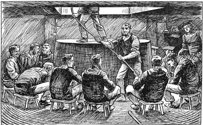 Fig. 13.&mdash;Coiling the Cable on Board.