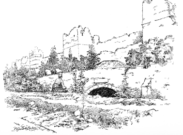 Theodosian Wall and approach to Belgrade Kapoussi, Second
Military State.

These are the Theodosian Walls, the proudest and most lasting monument
to that dynasty which was founded when Gratian invested Theodosius with
the Imperial Purple.