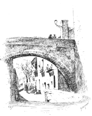 VIA DELLA PERA UNDER THE AQUEDUCT ON THE WAY TO THE
UNIVERSITY