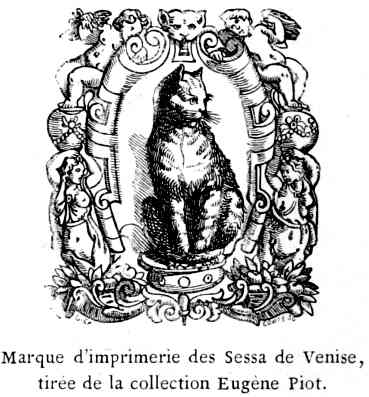Marque d'imprimerie des Sessa de Venise,
tirée de la collection Eugène Piot.