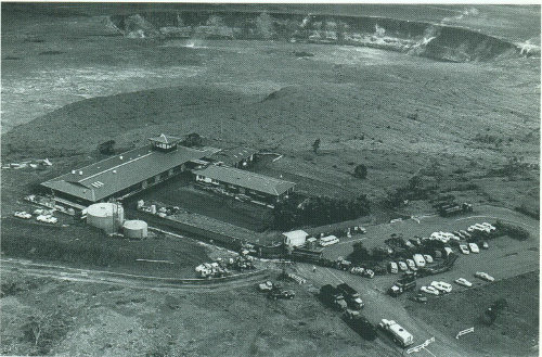 The U.S. Geological Survey&rsquo;s Hawaiian Volcano Observatory, on the crater rim of Kilauea Volcano.