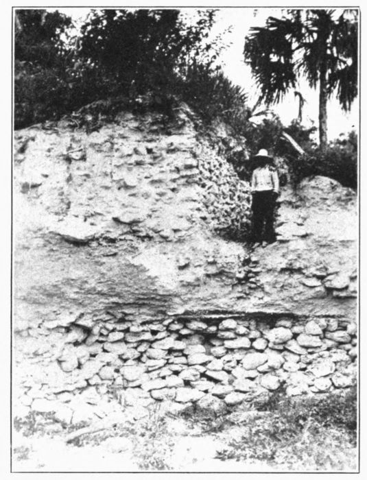 Plate 10a. SECTION THROUGH EARTHWORK INCLOSING CIRCULAR SPACE.
    SANTA RITA.