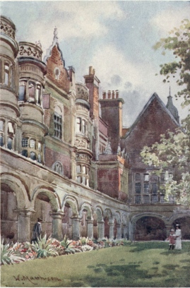 THE CLOISTER COURT, SIDNEY SUSSEX COLLEGE

The new buildings on the left of the picture were designed by Mr. J. L.
Pearson and erected in 1890. In the distance we see the large mullioned
window of the Hall, which is part of the old college building begun
1596.