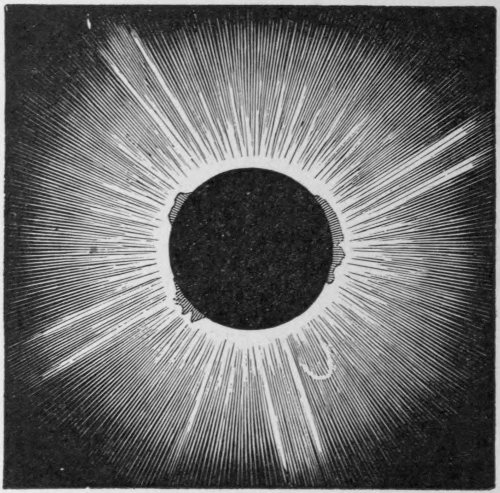 Fig. 8.&mdash;The Sun totally eclipsed, July 18, 1860 (Feilitzsch).