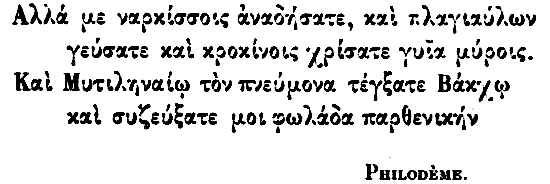 grec: PHILOD�ME.