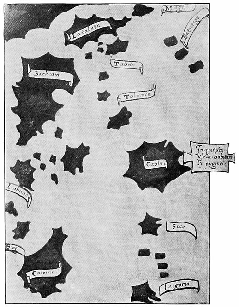 Pigafetta&rsquo;s Chart of the islands of Bachian, etc.