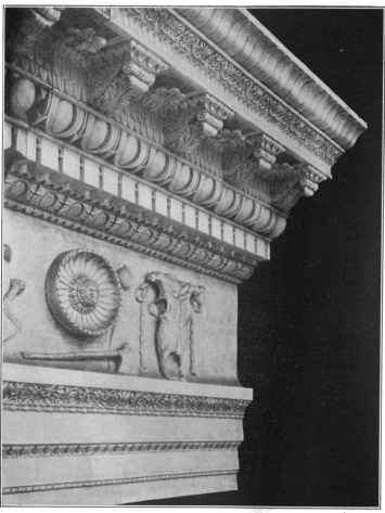 SCULPTURED DETAILS OF TEMPLE OF VESPASIAN, ROME; RESTORED
MODEL METROPOLITAN MUSEUM OF ART, NEW YORK.