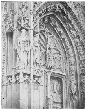 CHURCH OF SAINT WULFRAN, ABBEVILLE (NORD). FRANCE. DETAIL
OF WEST FRONT.
