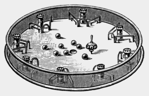 ring with
marbles and items for Cannonade