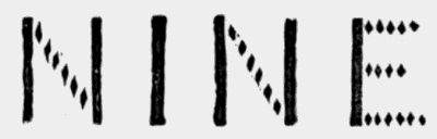 outline of
the word NINE