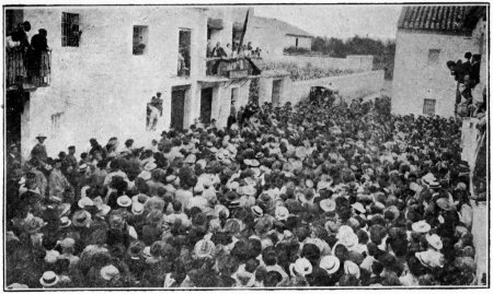 MEETING RÉPUBLICAIN PRÉSIDÉ PAR BLASCO IBÁÑEZ DANS UN
VILLAGE DE LA RÉGION DE VALENCE